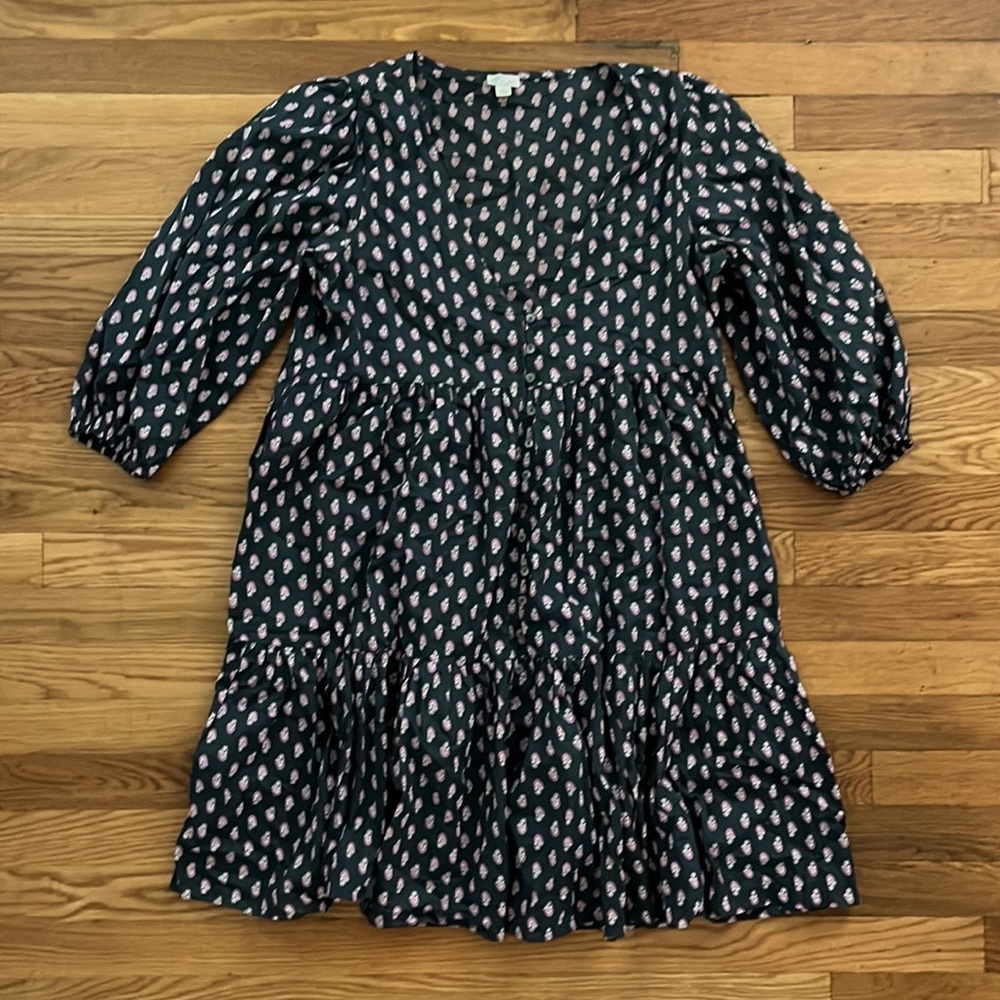 J.CREW Tiered cotton voile beach dress in Best Buds Size S